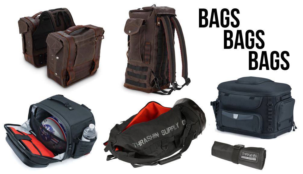 Saddlebags, Sissy Bar Backpacks, Handlebar Bags & More