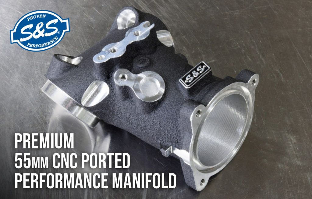 S&S Premium 55mm CNC Ported Performance Manifold