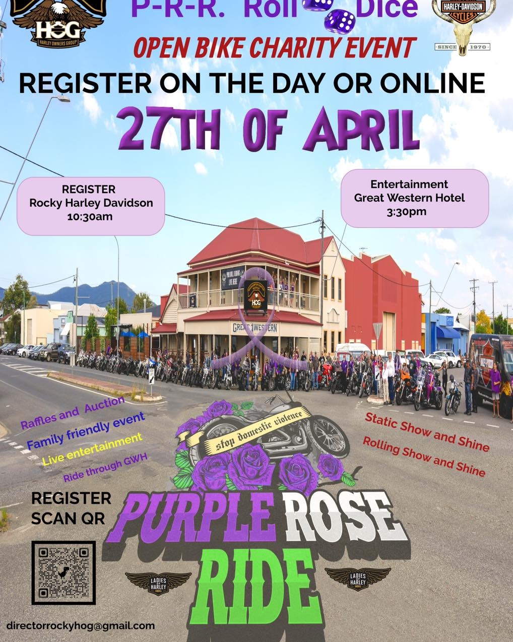 Rocky HOG Purple Rose Ride 2024