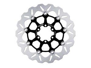 11.8in. Front or Rear Wave Floating Disc Rotor with Black Carrier. Fits Victory & Indian 2014up 11.8in. Front or Rear Wave Floating Disc Rotor with Black Carrier. Fits Victory & Indian 2014up