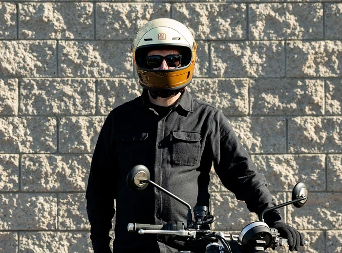 Rider wearing a Biltwel Gringo SV Helmet